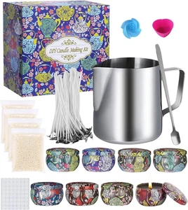 Set Regalo Kit Fai-Da-Te per Candele, Kit per Fabbricazione Candele, Cera D'Api, - Foto 1 di 12
