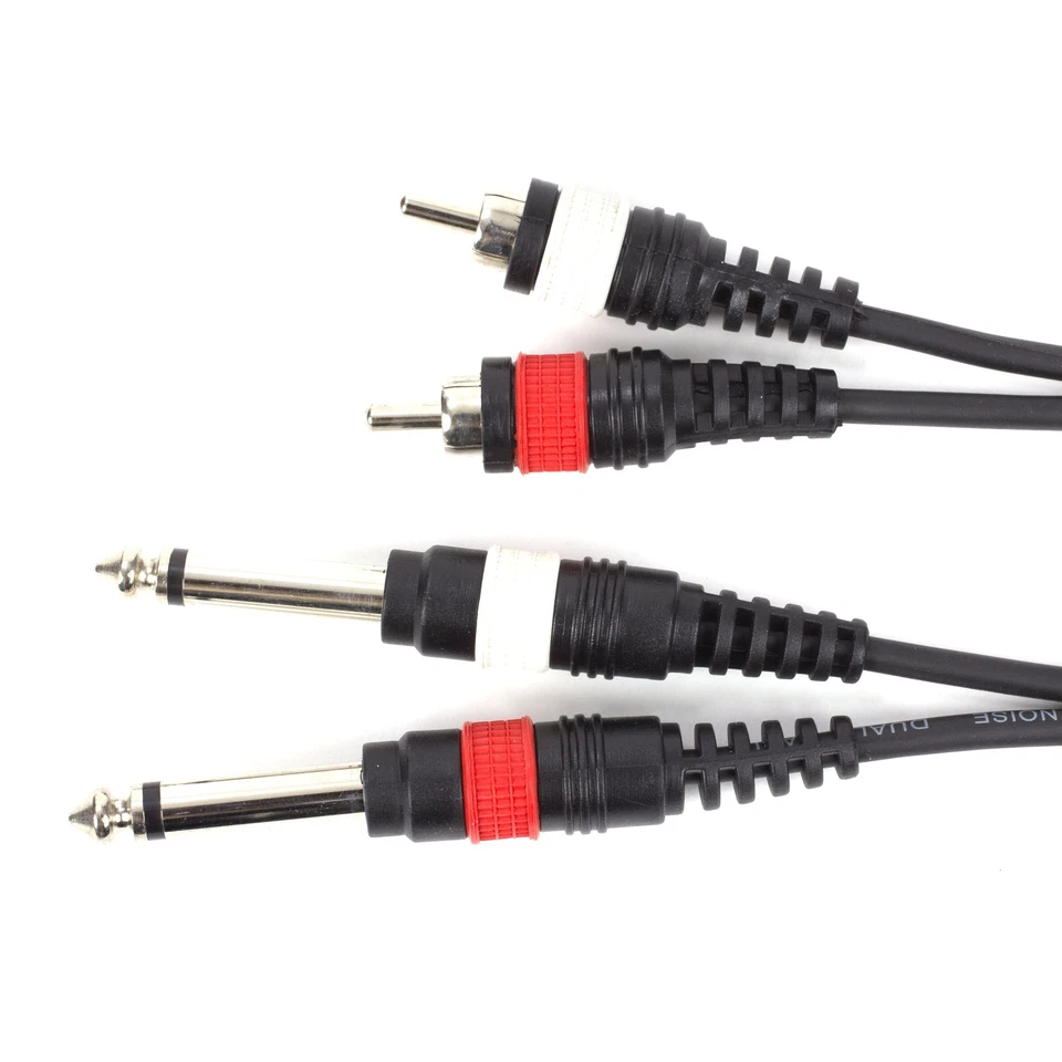 Cavo audio stereo, 1 m, RCA, jack 6,3 mm, MUSIC STORE