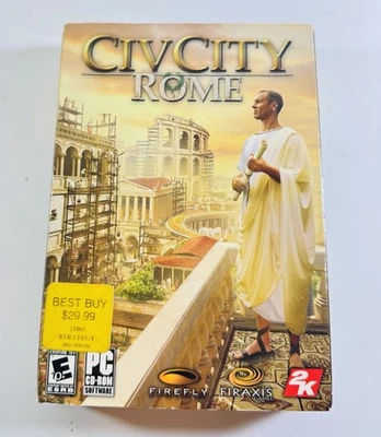 rare CivCity Rome Rome Sid Meier Civilization Big Box PC 2006 Take-two ML403 - Image 1 of 3