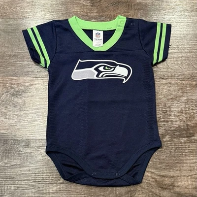 Seattle Seahawks NFL Equipo de Fútbol Bebé Niño Body Camiseta 12 Meses Foto 1 de 3