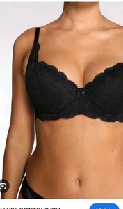 Ladies Womens Bra 34D, 12D, Intimo, Black Lace, New With Tags - Picture 1 of 10