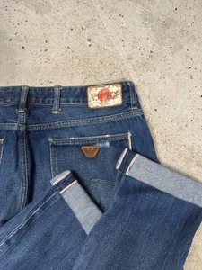 Vintage 2000s Armani Jeans Japan Selvedge Denim Pants Rare - Picture 1 of 24