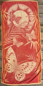 Vintage Bambus Schmetterlinge Strandtuch Franco Luxus Handtücher Baumwolle - Bild 1 von 11