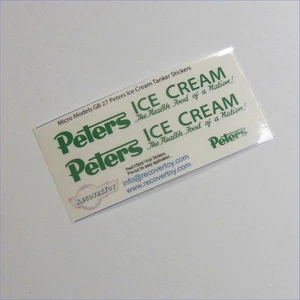 Micro Models G-27 Commer Articulated Tanker Peters Ice Cream Sticker Set - Picture 1 of 4
