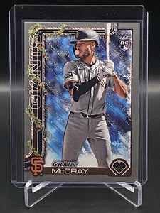 Béisbol navideño Topps 2025 Grant McCray #H53 RC brillo Gigantes de San Francisco - Imagen 1 de 2