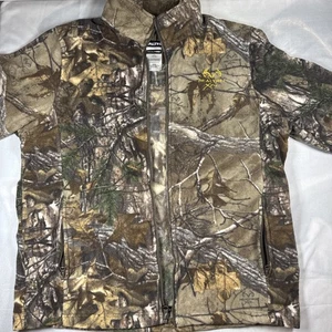 Men’s Large Realtree Xtra Camouflage Jacket Soft Fleece Full Zip - Picture 1 of 8