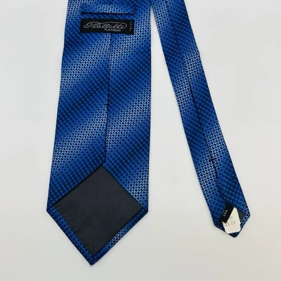 "Corbata BRUNO PIATTELLI nítida transparente azul marino geométrica seda 4""x 58"" nueva" Foto 1 de 4