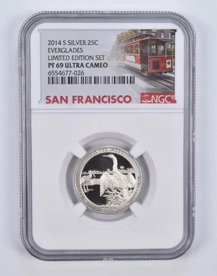 2014-S Silver PF69 UCam Everglades Quarter NGC Limited Edition *4014 - Image 1 of 4