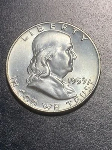 1959 d franklin half dollar - Picture 1 of 2