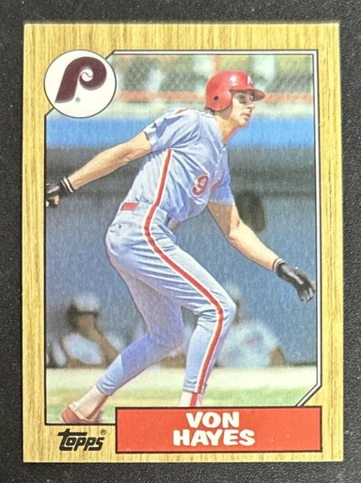 1987 Topps Von Hayes Baseball Card #666 Phillies 1B-OF VG O/C - Image 1 of 2