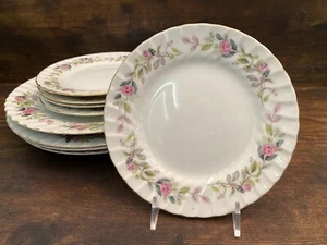 Creative Fine China 2345 Regency Rose 1960s Replacement Dinner & Bread Plates - Picture 1 of 23