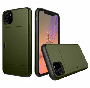 For iPhone 7 Series 7 Plus - Card Slot Holder Wallet Shockproof Case - Picture 1 of 17
