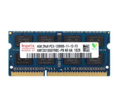 Pour Hynix 4 Go 2RX8 DDR3 1600 MHz PC3-12800S 204PIN SODIMM mémoire d'ordinateur - Image 1 of 4