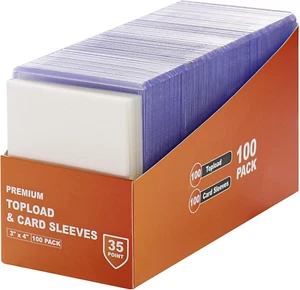 3"X4" Card Sleeves Top Loaders for Cards, Baseball Card Protectors Hard Plastic, - Picture 1 of 6