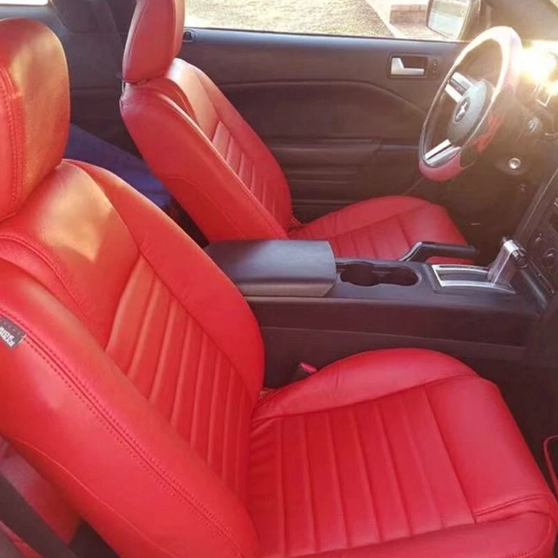 ДЛЯ 2012-2014 FORD MUSTANG КУПЕ ПОЛНЫЙ КОМПЛЕКТ MOTOPTES ЗАКАЗ АВТОМОБИЛЬНОЕ СИДЕНЬЕ КОЖАНЫЙ ЧЕХОЛ - Изображение 1 из 4