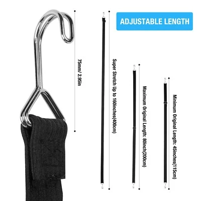 Adjustable HeavyDuty Bungee Cord Extra Strong Elastic Strap Hooks 1/4/8/12/16/20 - Image 1 of 4