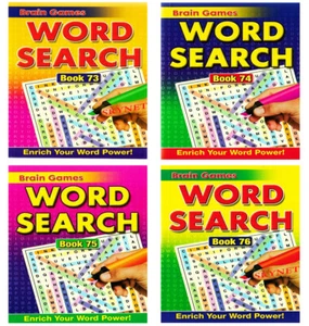 A5 MEGA WORD SEARCH PUZZLE BOOKS BOOK KIDS ADULTS 129 BRAIN GAMES BK73-BK76 - Picture 1 of 7