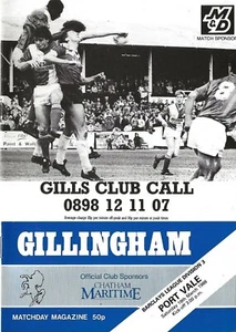 Football Programme>GILLINGHAM v PORT VALE Mar 1988 - Picture 1 of 1