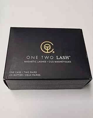 Una Pestañas Magnéticas Dos Pestañas ~ MITAD NEGRITA ~ 2 Pares ~ Un Estuche ~ Nuevo + Sellado Foto 1 de 3