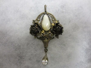JUGENDSTIL - Traumhafter Anhänger um 1900 - Barock-Perle - Signiert "B" / SILBER - Bild 1 von 9