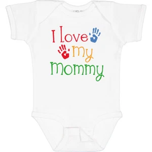 Inktastic I Love My Mommy Handprints Baby Bodysuit Heart Mom Childs Boys Girls - Picture 1 of 37