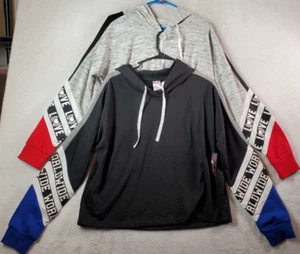 Lot Of 2 No Boundaries Hoodie Juniors Size XL Black Gray Polyester Long Sleeve - Picture 1 of 21