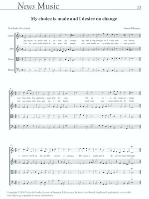 Partituras My Choice Is Made Viola Da Gamba Quartet 2016 Francis Pilkington Foto 1 de 2