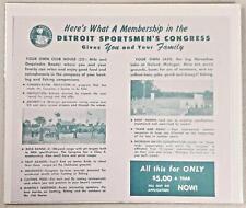 1956 Brochure Detroit,MI Sportsmen's Congress Club Shooting,Archery REPRINT
