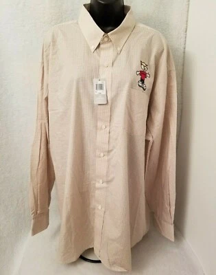 Jockey Mens Shirt Size XXL 2XL 2X Large Brown White Plaid Man The Press NEW - Image 1 of 4