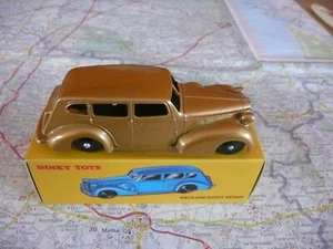 PACKARD Sedan Eight Doré 1937 DINKY TOYS ATLAS réf 39 A 1/48 en boite - Imagen 1 de 2