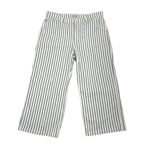 J. Crew High-Rise Slim Wide-Leg Cropped Jean Nautical Stripe size 32 Petite - Picture 1 of 10