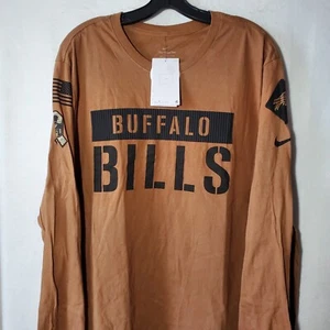 Buffalo Bills Shirt Men XXL Brown Salute to Service Pullover Nike Long Sleeve - Picture 1 of 12
