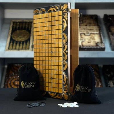 Handcarved Wooden Chinese Go Game, Go Bowls, Chess Set, Exclusive Classic Board - Image 1 of 4