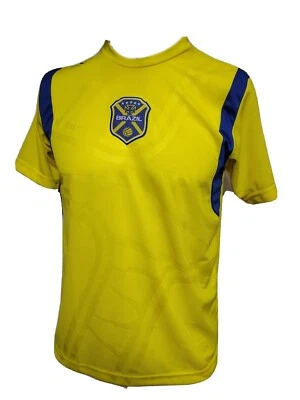 Xara Hombre NUEVA PEQUEÑA Amarilla Equipo de Fútbol Brasil Manga Corta Amarillo Camiseta (#d5 Foto 1 de 4