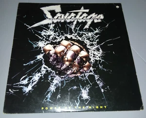 LP SAVATAGE Power Of The Night ATLANTIC 81247-1 SIGNED By Steve Doc Wacholz - Picture 1 of 9