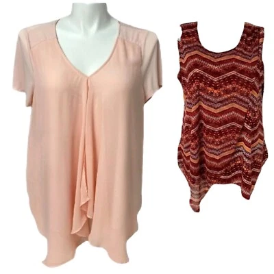 Blusa Suzie in the City Top Mujer 1X Melocotón Óxido Fluido Trabajo Oficina Otoño Foto 1 de 4