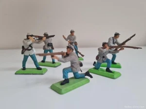 914 LOTE 6 SOLDADOS CONFEDERADOS BRITAINS SOLDIERS GUERRA SECESION SUDISTAS FIGU - Imagen 1 de 3