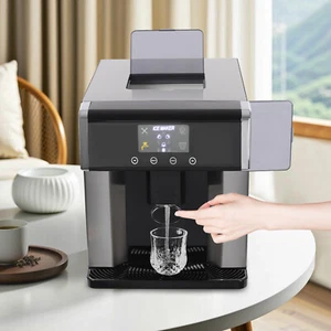 2in1 Stainless Steel Countertop Nugget Ice Maker Self Dispensing Ice Cube Maker - Picture 1 of 22