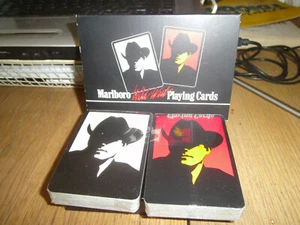 Marlboro Playing Cards in Wild West Vintage Case Sealed Card 2 Decks - Picture 1 of 6