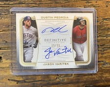 2023 Topps Definitive Dual Auto Collection /35 Dustin Pedroia & Jason Varitek