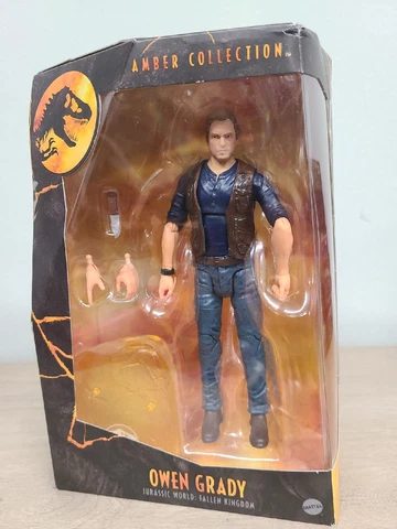 Jurassic World Toys Owen Grady 6-inches Action Figure with Display Stand Cover