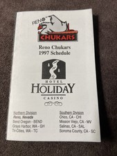 1997 Reno Chukars Baseball Pocket Schedule Budweiser Version