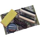 Kombat Boot Shoe Care Polishing Kit Military Black Brown Gloss Two Brushes Cloth