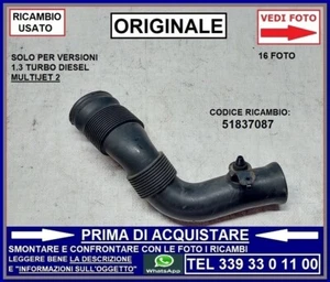 TUBO MANICOTTO STAFFA SCATOLA FILTRO ARIA FIAT PANDA 3 YPSILON 3 312 1.3 DIESEL - Foto 1 di 17