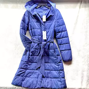 Cole Haan Signature Lightweight Puffer Coat Navy Blue Size Small NWT - Picture 1 of 6
