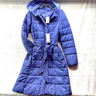 Abrigo acolchado ligero Cole Haan Signature azul marino talla pequeña nuevo con etiquetas Foto 1 de 4