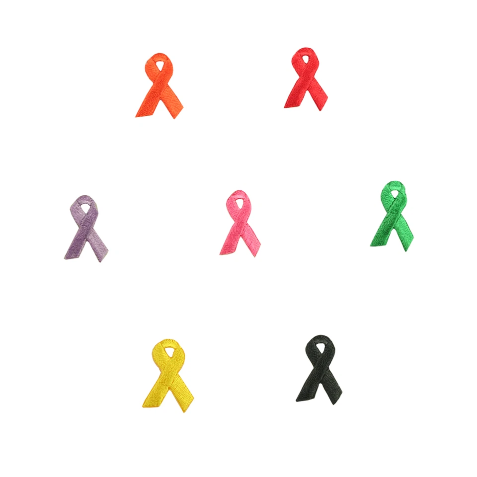 Awareness Ribbon Self Adhesive Iron On Applique Sticker Patch Sold By 2 Pieces - Image 1 of 1