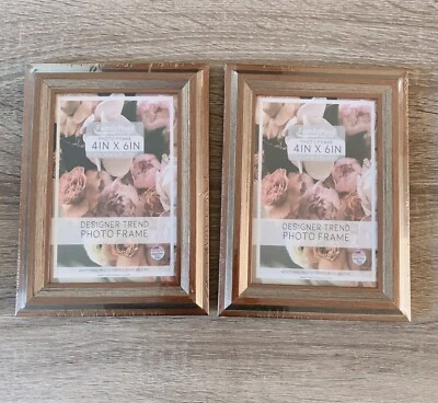Photo frame -Picture frame - Table Top -Wall Mounting - 4"X6" - Pack 2 (#74735C) - Image 1 of 4