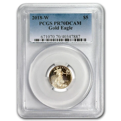 2018-W 1/10 oz Proof American Gold Eagle PR-70 PCGS - SKU#218490 Cover