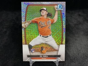DL HALL 2023 BOWMAN CHROME MEGA #9 MOJO ROOKIE REFRACTOR / BALTIMORE ORIOLES - Picture 1 of 2